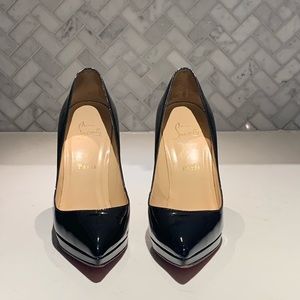 Louboutin Pigalle plato black patent pumps 38.5